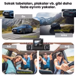 Araç İçi Hd Kamera 4 Kameralı (Arka Görüş Kamerası Hediye)