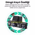 Araç İçi Hd Kamera 4 Kameralı (Arka Görüş Kamerası Hediye)