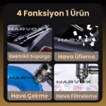 Harvox Araç İçi Süpürgesi HXVC-002 (Kahverengi – Siyah)