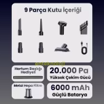 Harvox Araç İçi Süpürgesi ST-126 Plus (Gri – Siyah)