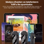 Kablosuz Tüylü Yaka Mikrofonu Wireless Şarj Kutulu F11-2